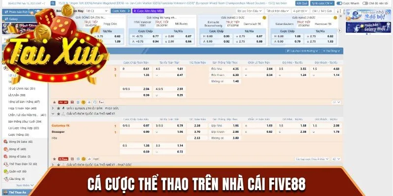 Cá cược thể thao trực tuyến trên nhà cái Five88