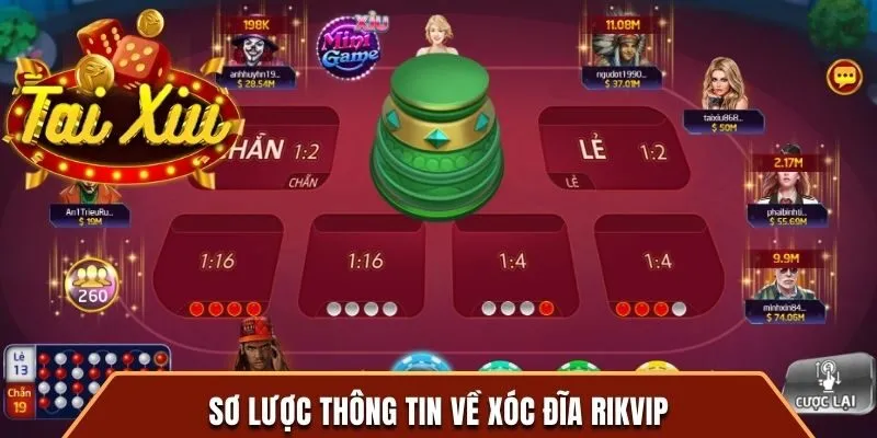 Thông tin sơ lược về trò chơi xóc đĩa tại Rikvip